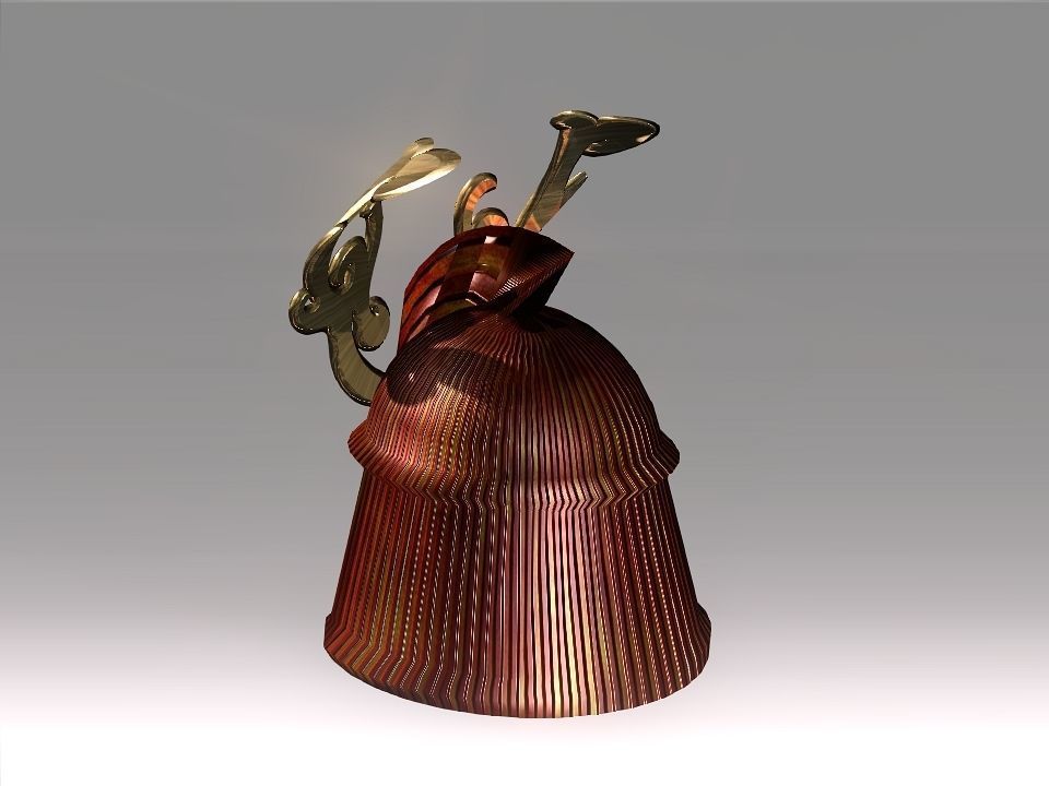 Ornament Helmet Low-poly 3D model_26