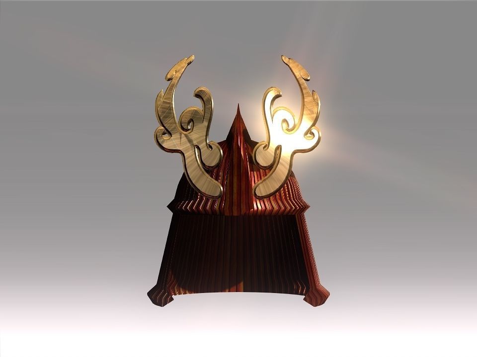 Ornament Helmet Low-poly 3D model_1