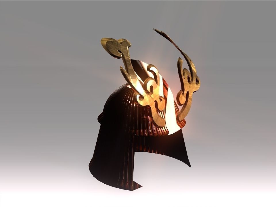 Ornament Helmet Low-poly 3D model_27