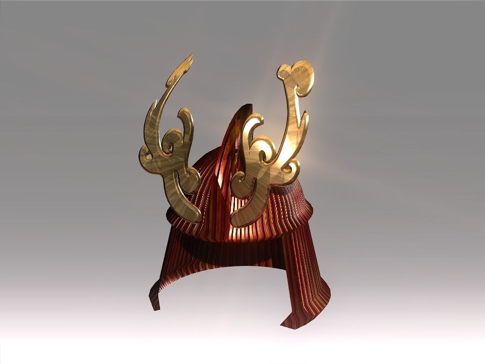 Ornament Helmet Low-poly 3D model_24