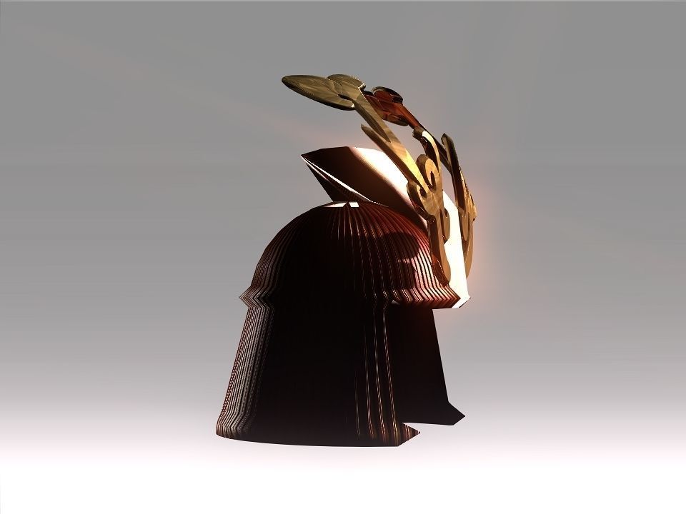 Ornament Helmet Low-poly 3D model_20