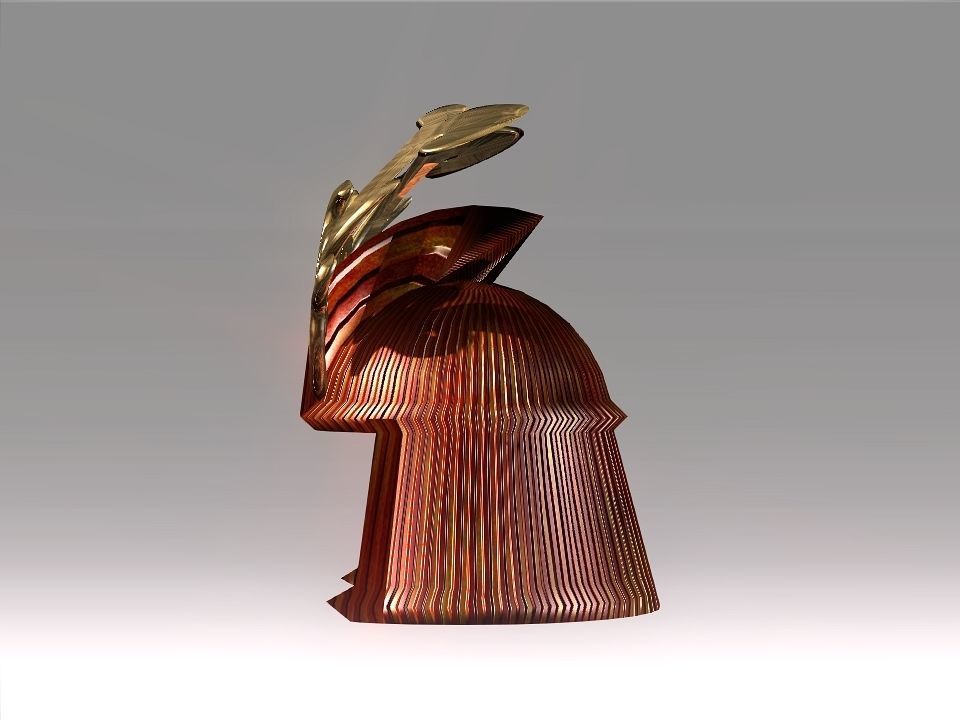 Ornament Helmet Low-poly 3D model_6