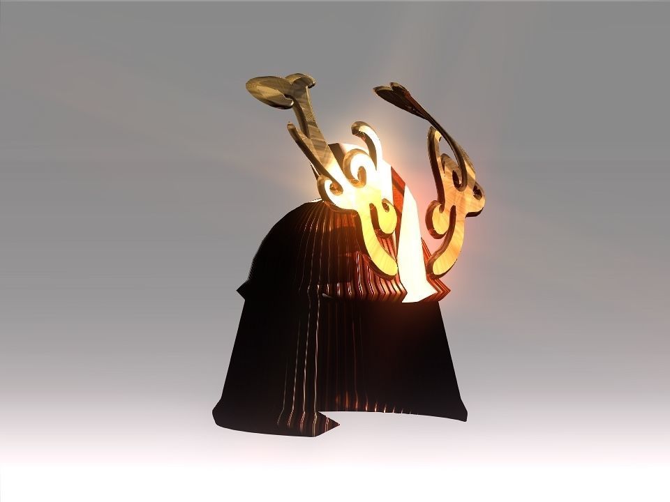 Ornament Helmet Low-poly 3D model_21