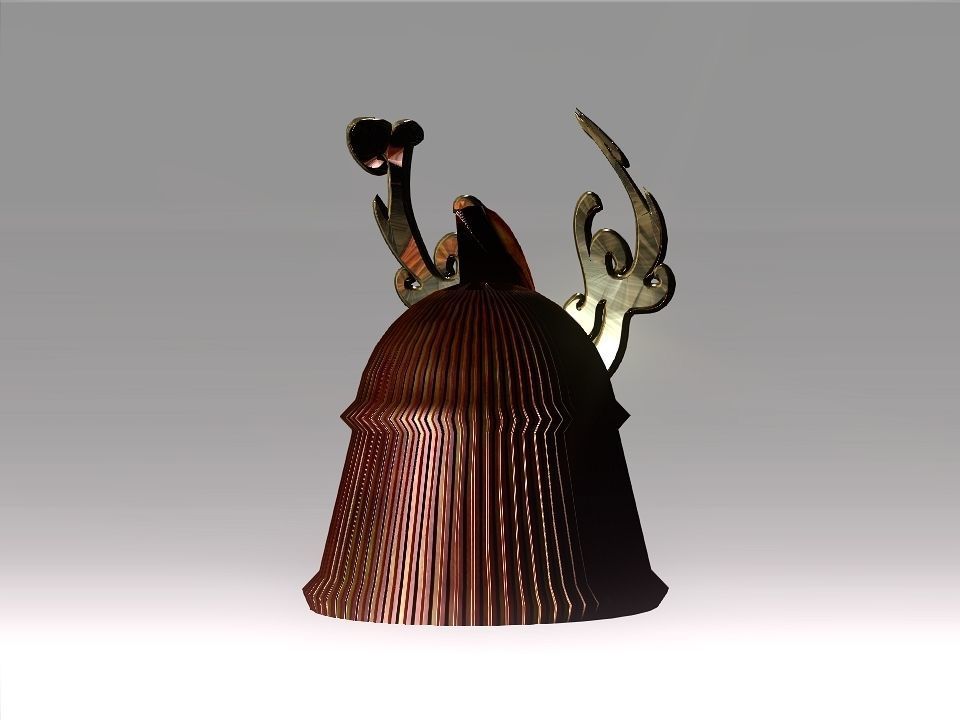 Ornament Helmet Low-poly 3D model_14