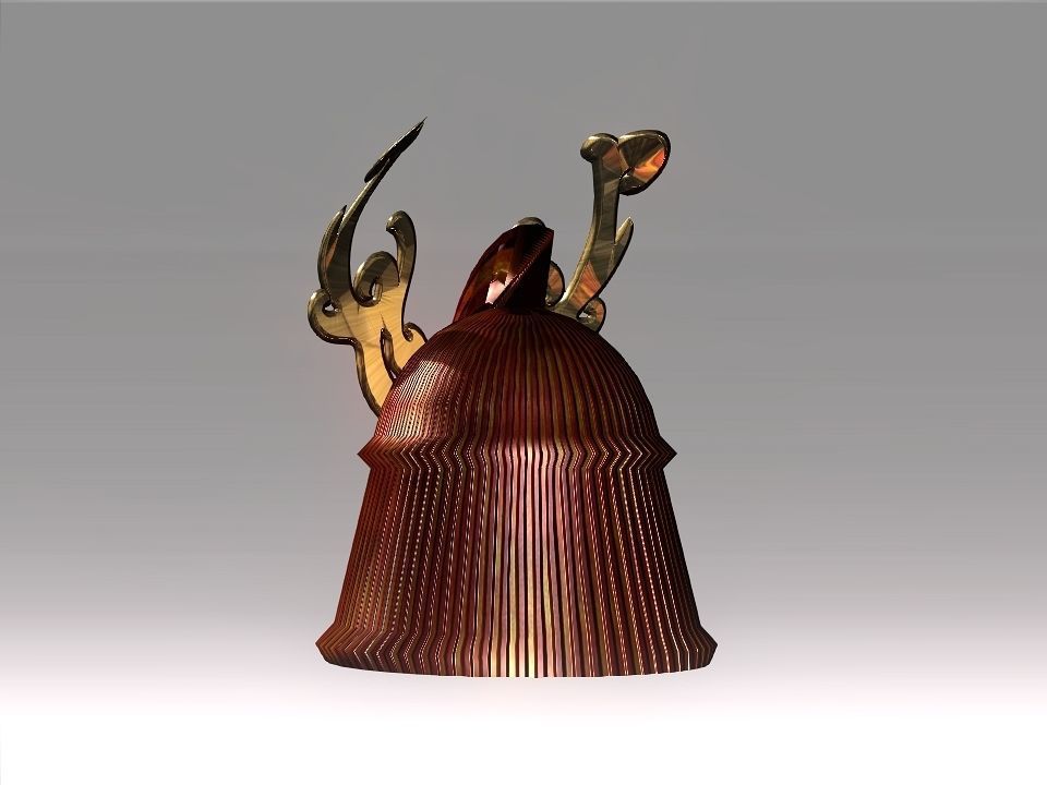 Ornament Helmet Low-poly 3D model_10