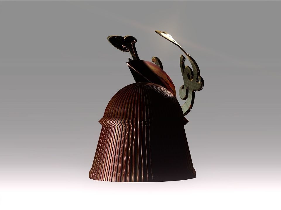 Ornament Helmet Low-poly 3D model_16