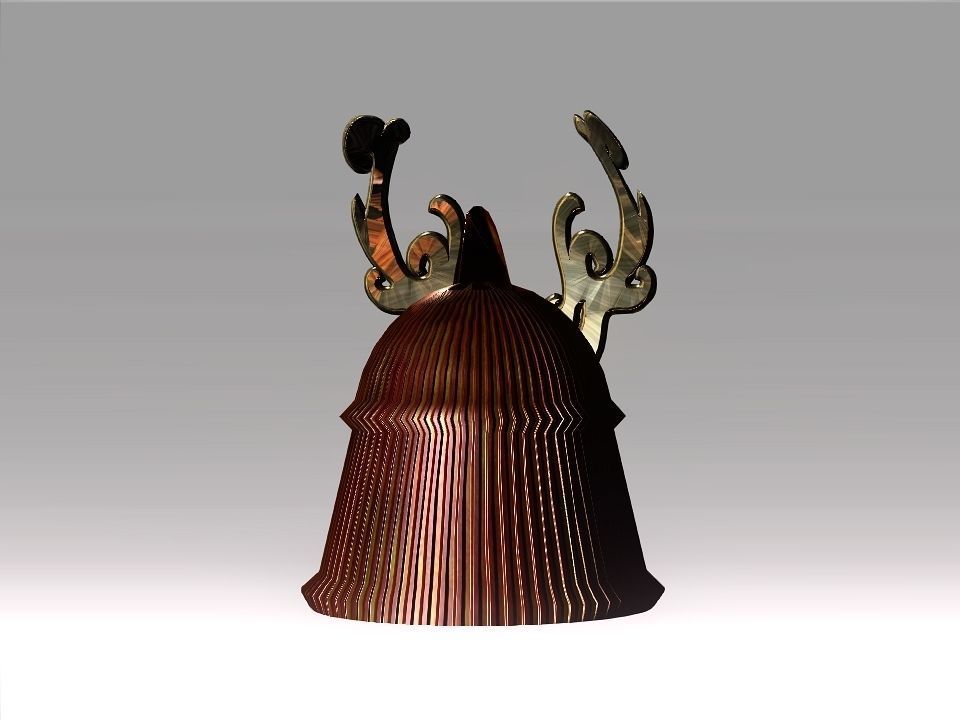 Ornament Helmet Low-poly 3D model_12