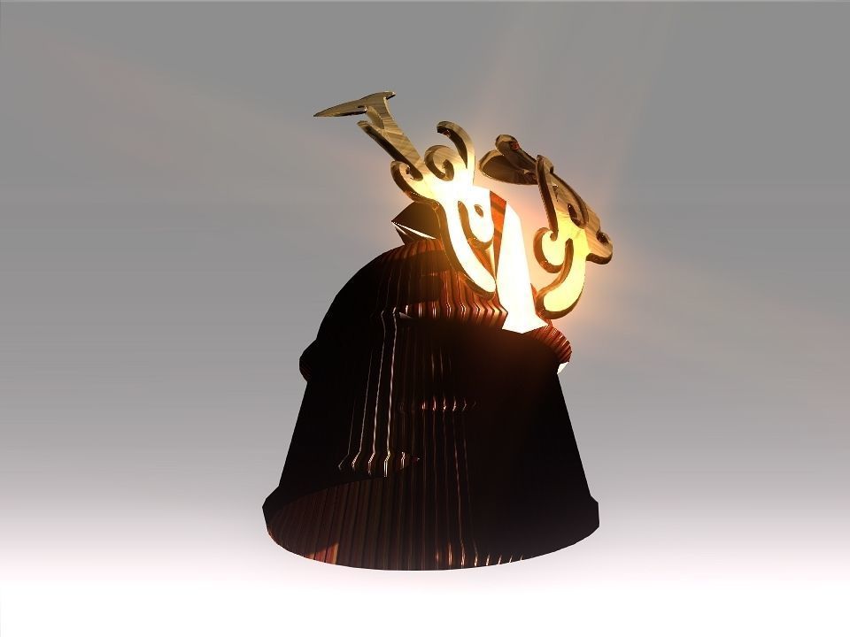 Ornament Helmet Low-poly 3D model_39