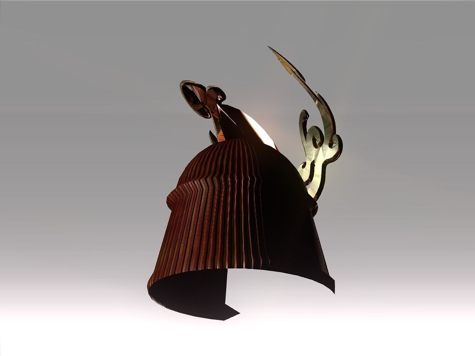 Ornament Helmet Low-poly 3D model_37