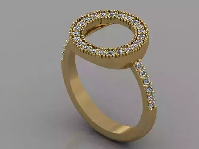 GC GOLD T101- Diamond gold ring 