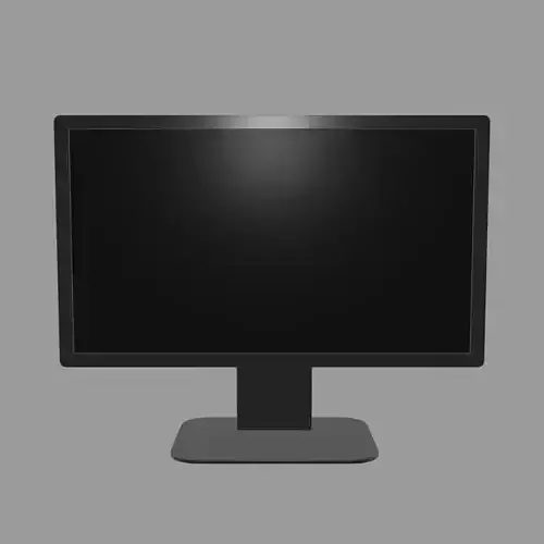 Low-poly Widescreen Monitor Low-poly 3D model