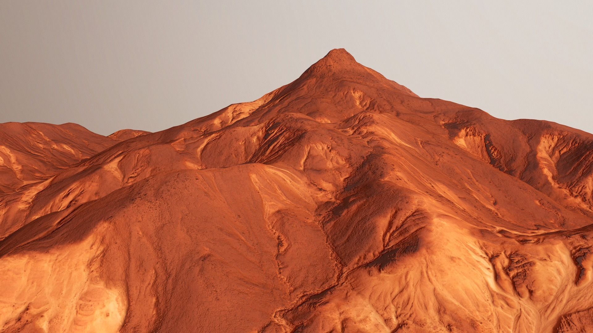 Mars Mountain Red Planet Terrain Landscape Desert PBR 07 Low-poly 3D model_12