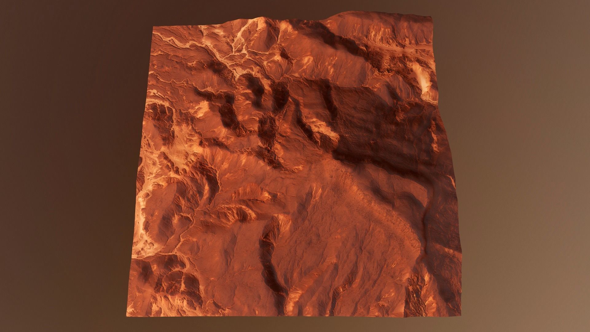 Mars Mountain Red Planet Terrain Landscape Desert PBR 07 Low-poly 3D model_20