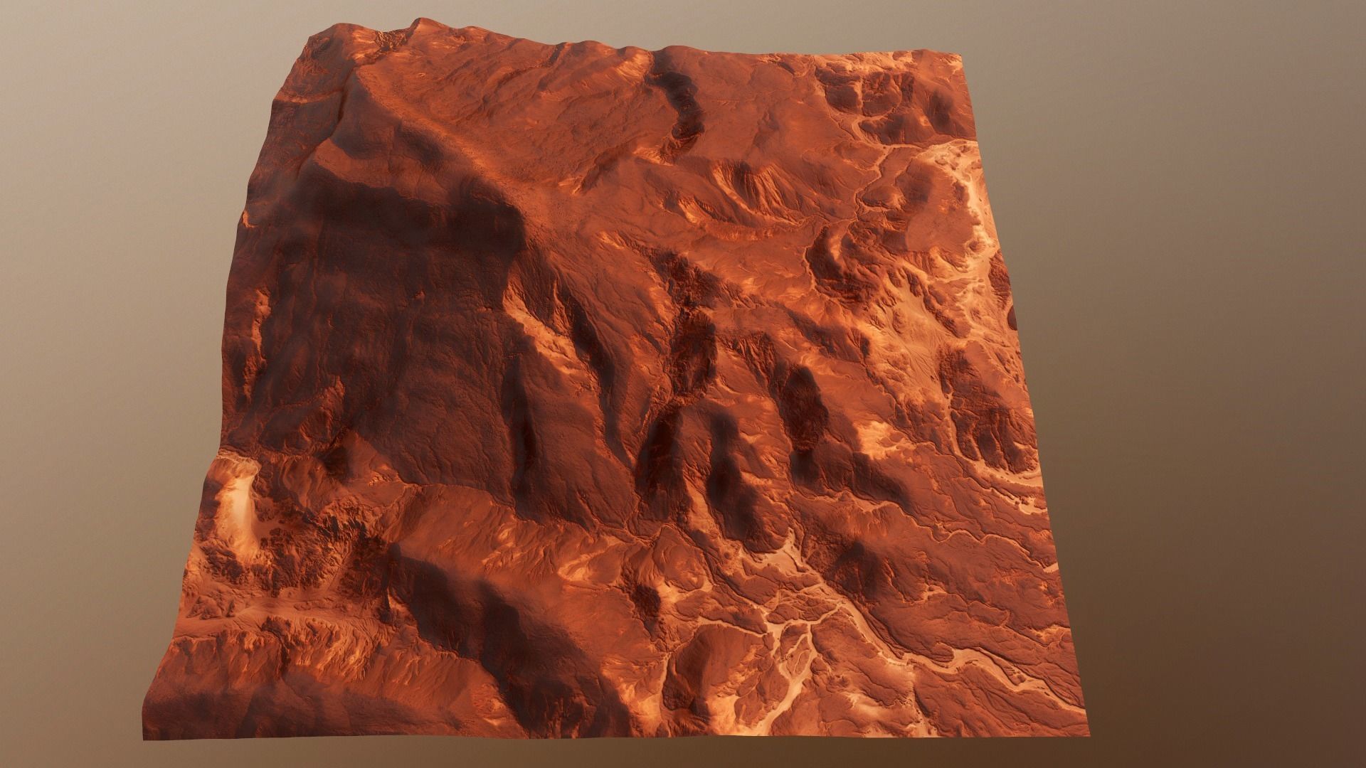Mars Mountain Red Planet Terrain Landscape Desert PBR 07 Low-poly 3D model_21
