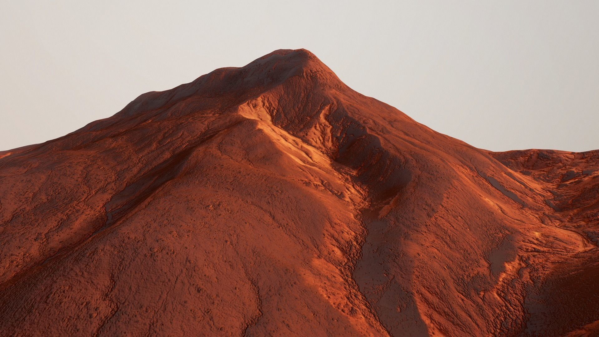 Mars Mountain Red Planet Terrain Landscape Desert PBR 07 Low-poly 3D model_9