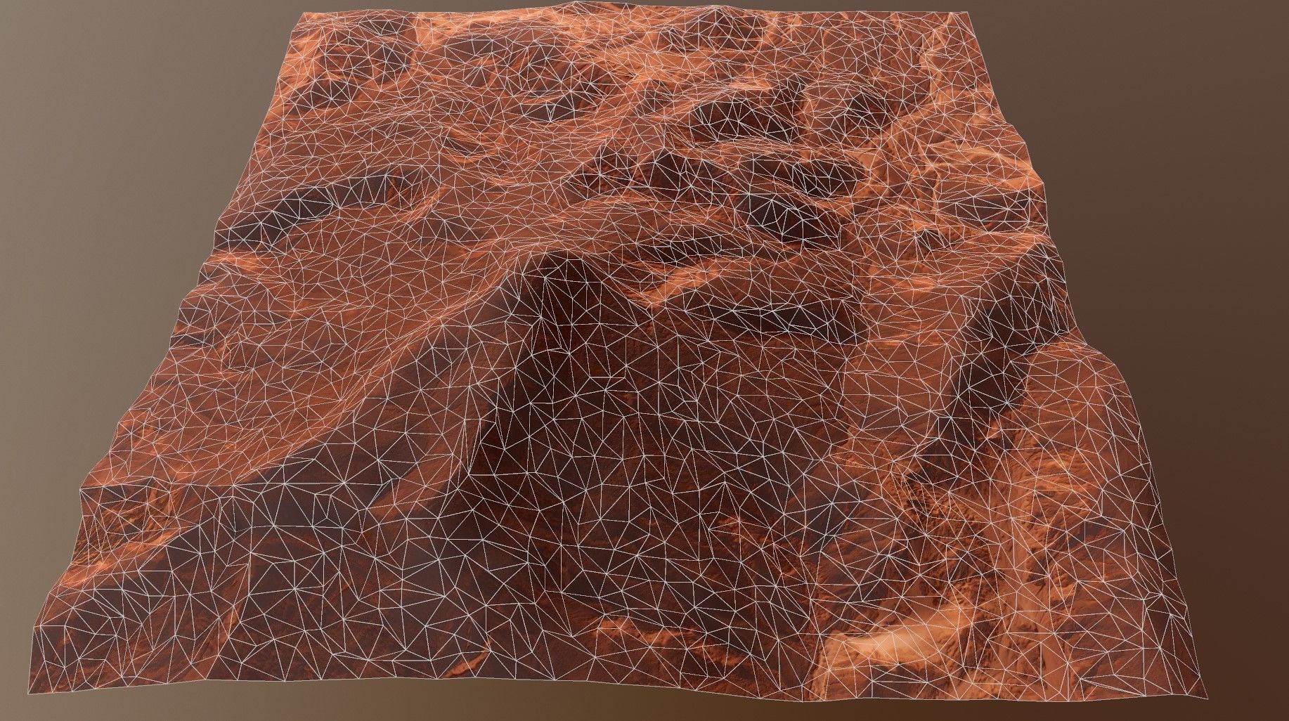 Mars Mountain Red Planet Terrain Landscape Desert PBR 07 Low-poly 3D model_25