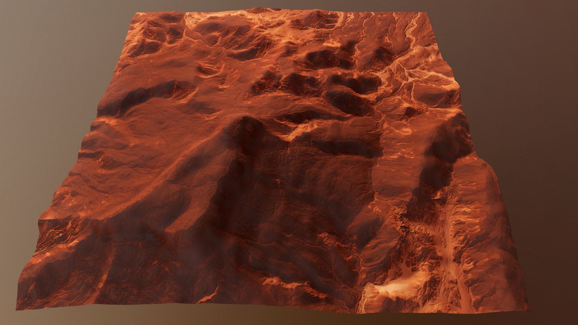 Mars Mountain Red Planet Terrain Landscape Desert PBR 07 Low-poly 3D model_24