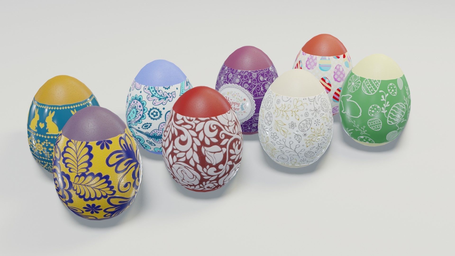 Easter Basket 3D Model Low-poly 3D model_10