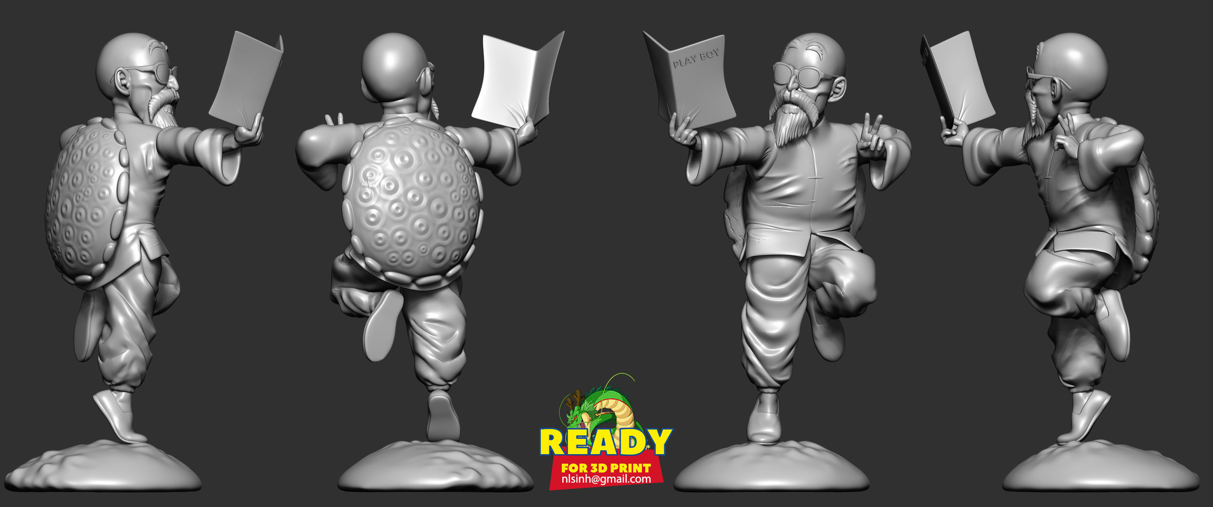 Master Roshi - Dragon Ball Fan art 3D print model_9