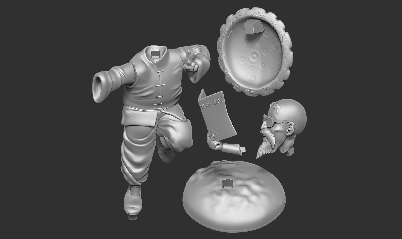Master Roshi - Dragon Ball Fan art 3D print model_1