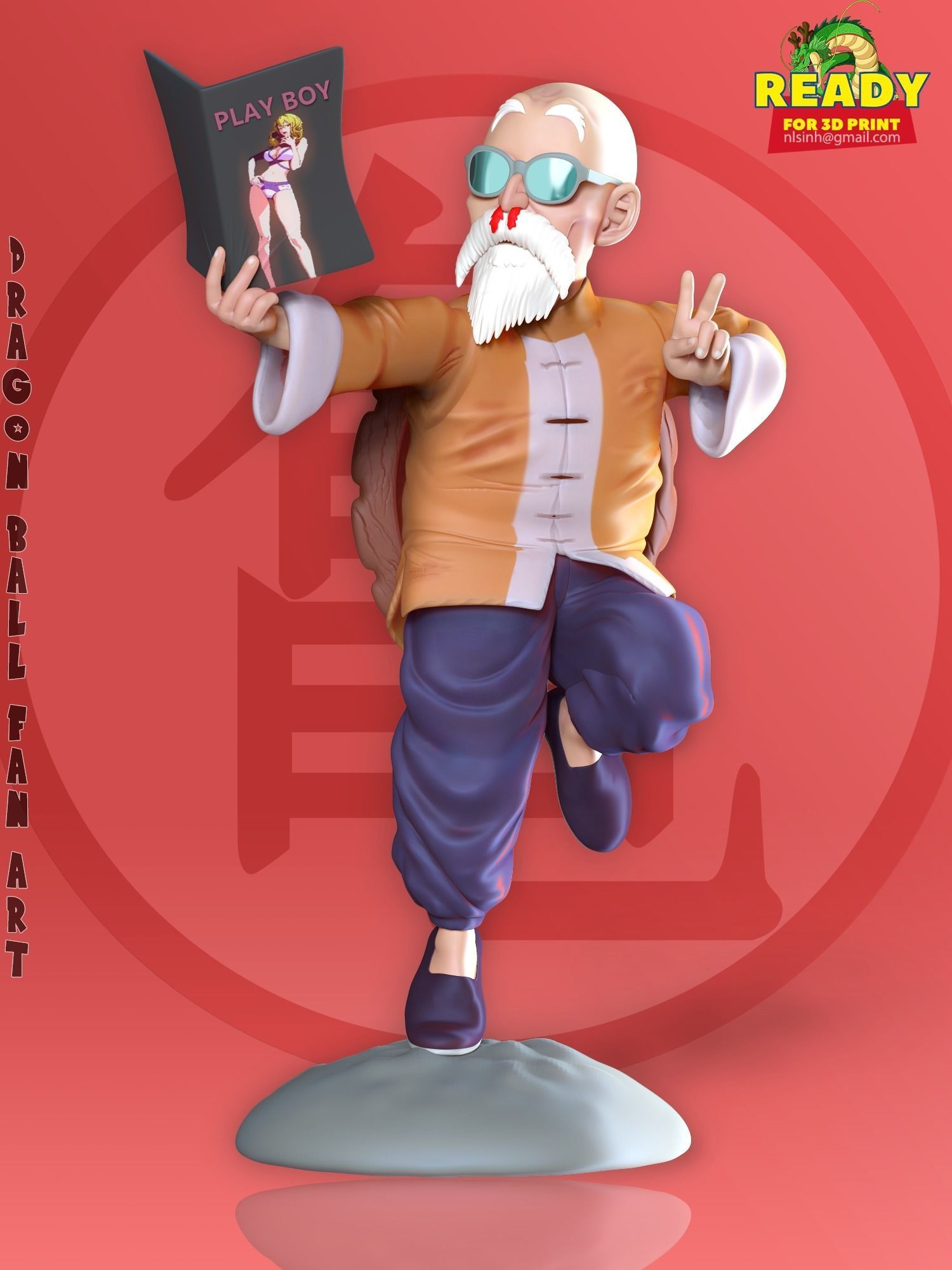 Master Roshi - Dragon Ball Fan art 3D print model_19