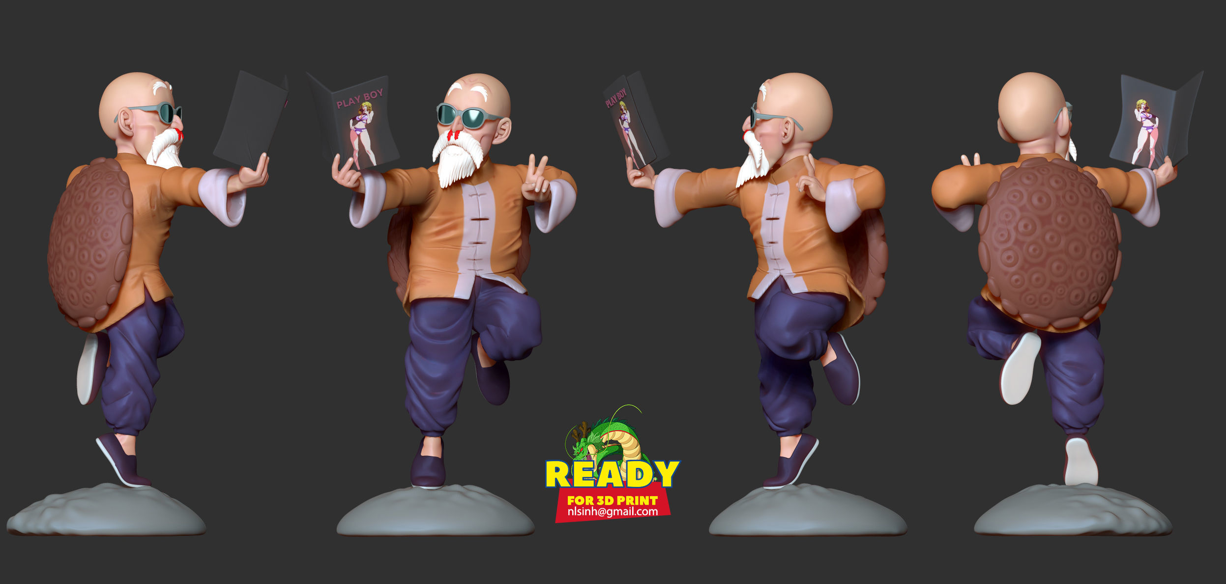Master Roshi - Dragon Ball Fan art 3D print model_7