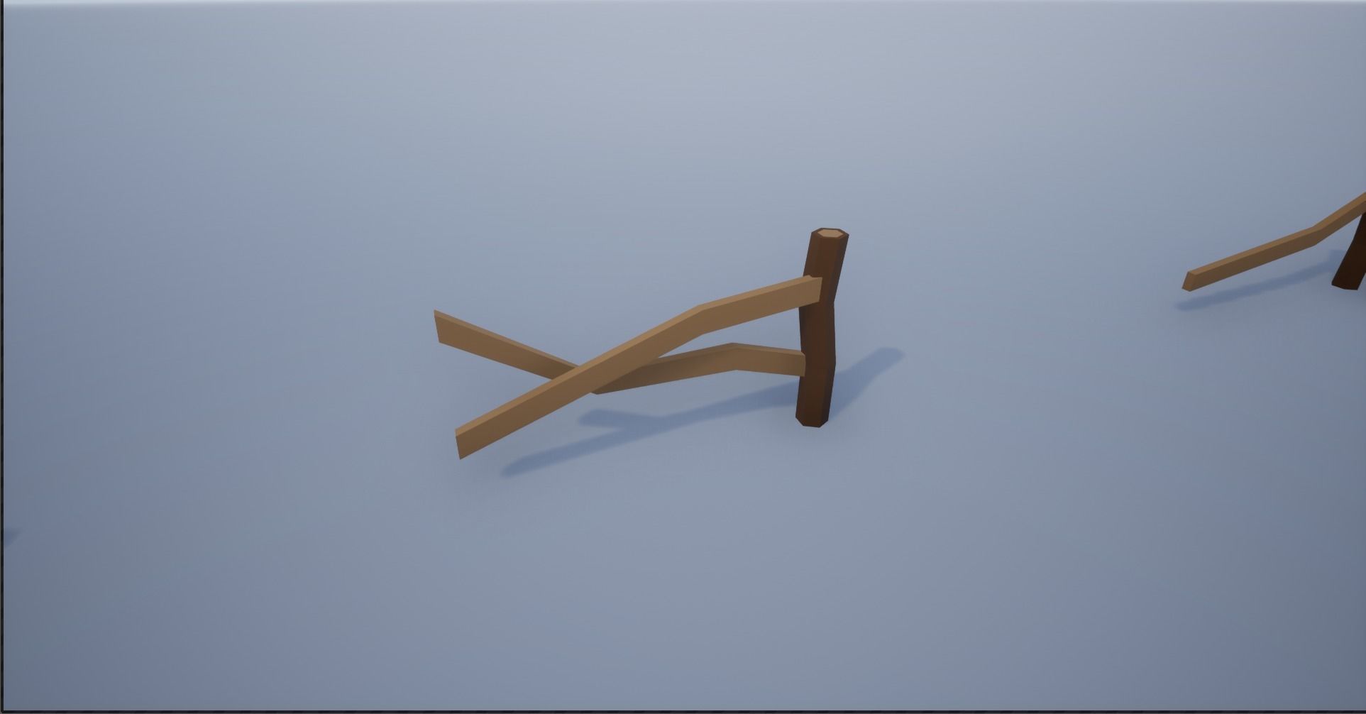 Lowpoly Polygon Cartoonish Modular Fence Low-poly 3D model_18