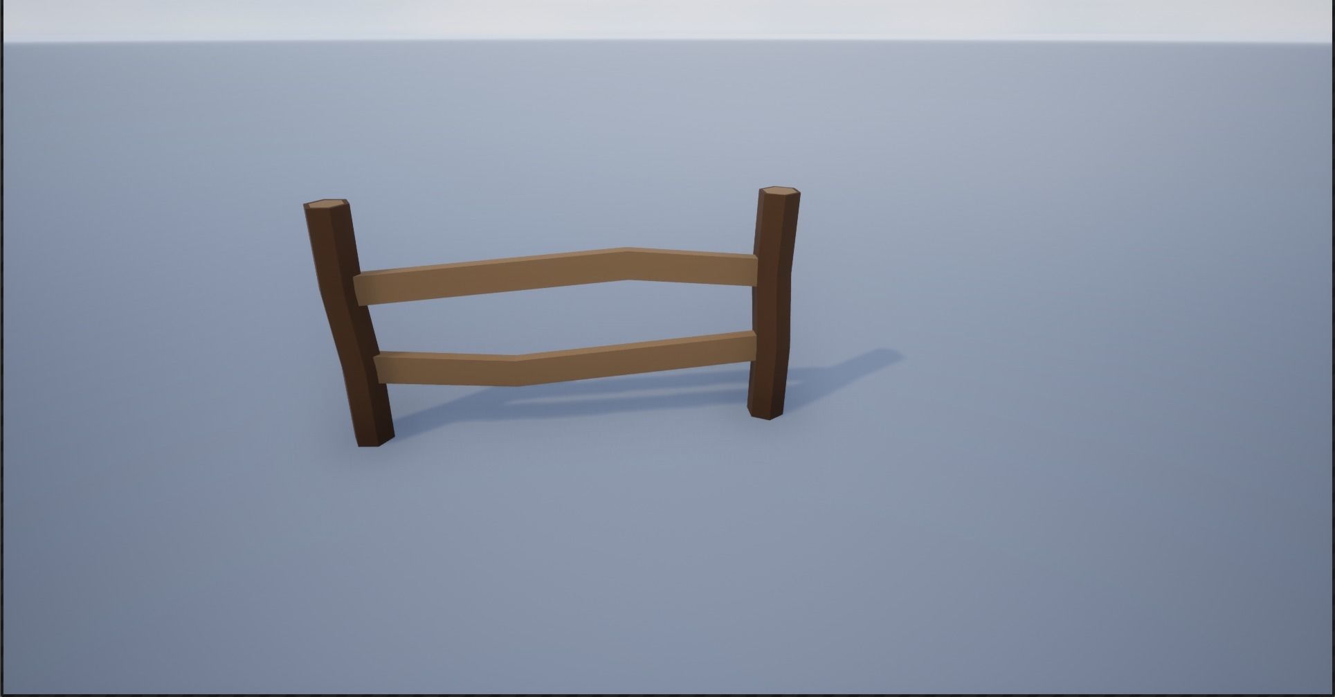 Lowpoly Polygon Cartoonish Modular Fence Low-poly 3D model_14