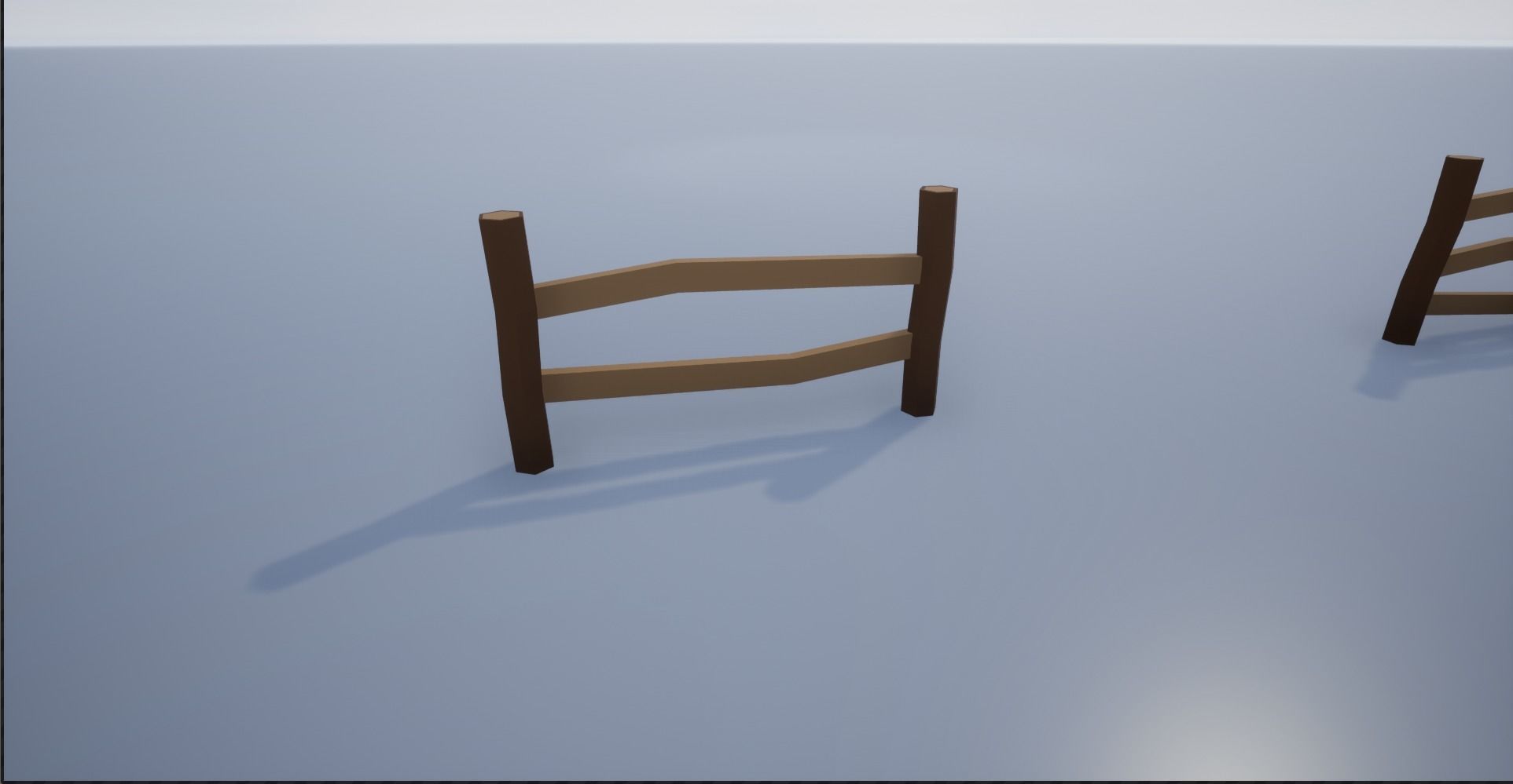 Lowpoly Polygon Cartoonish Modular Fence Low-poly 3D model_13