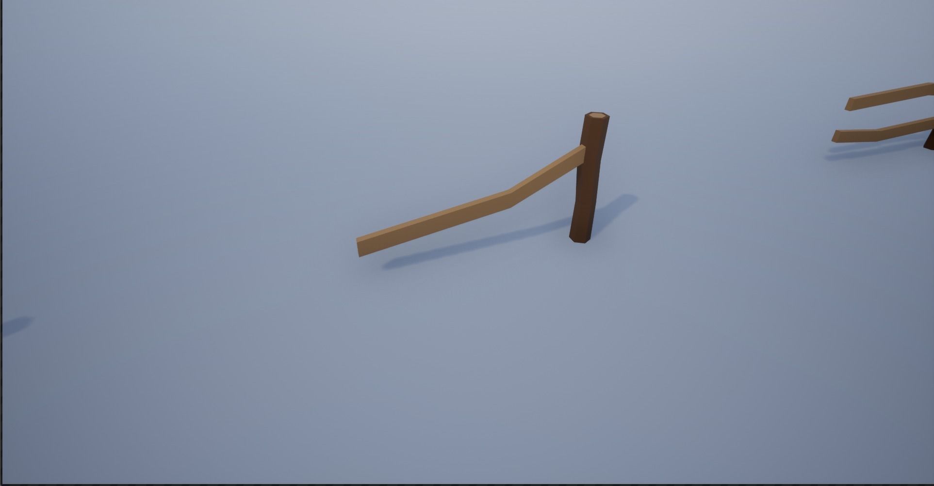 Lowpoly Polygon Cartoonish Modular Fence Low-poly 3D model_17