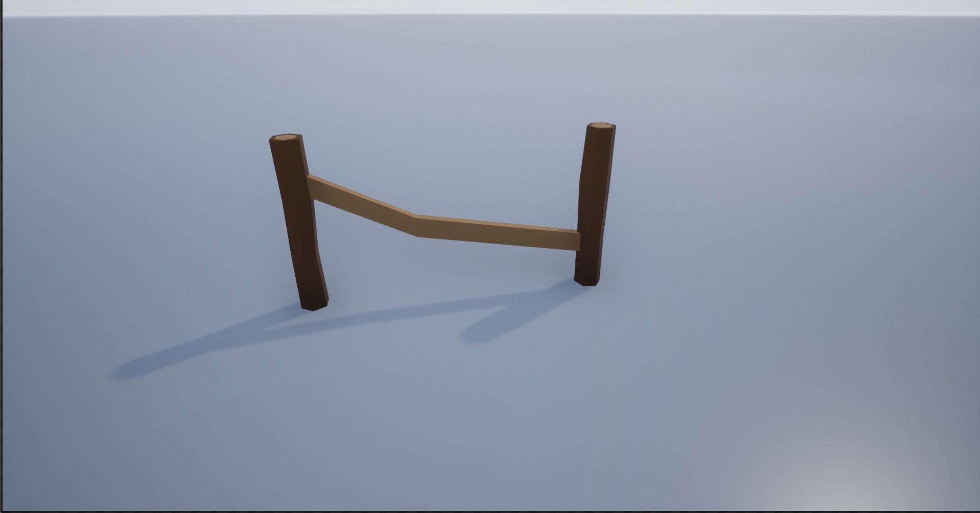 Lowpoly Polygon Cartoonish Modular Fence Low-poly 3D model_12