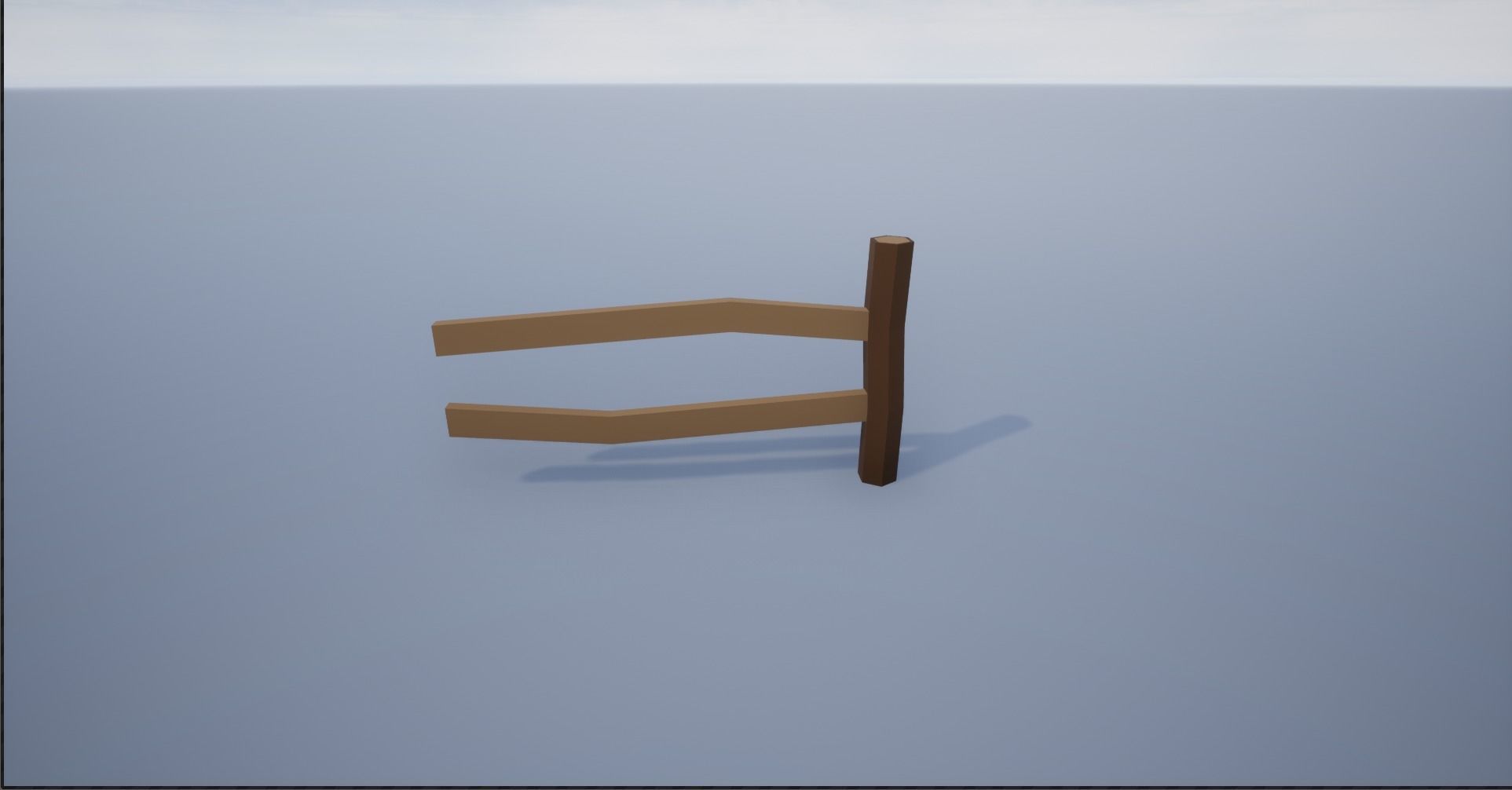 Lowpoly Polygon Cartoonish Modular Fence Low-poly 3D model_16