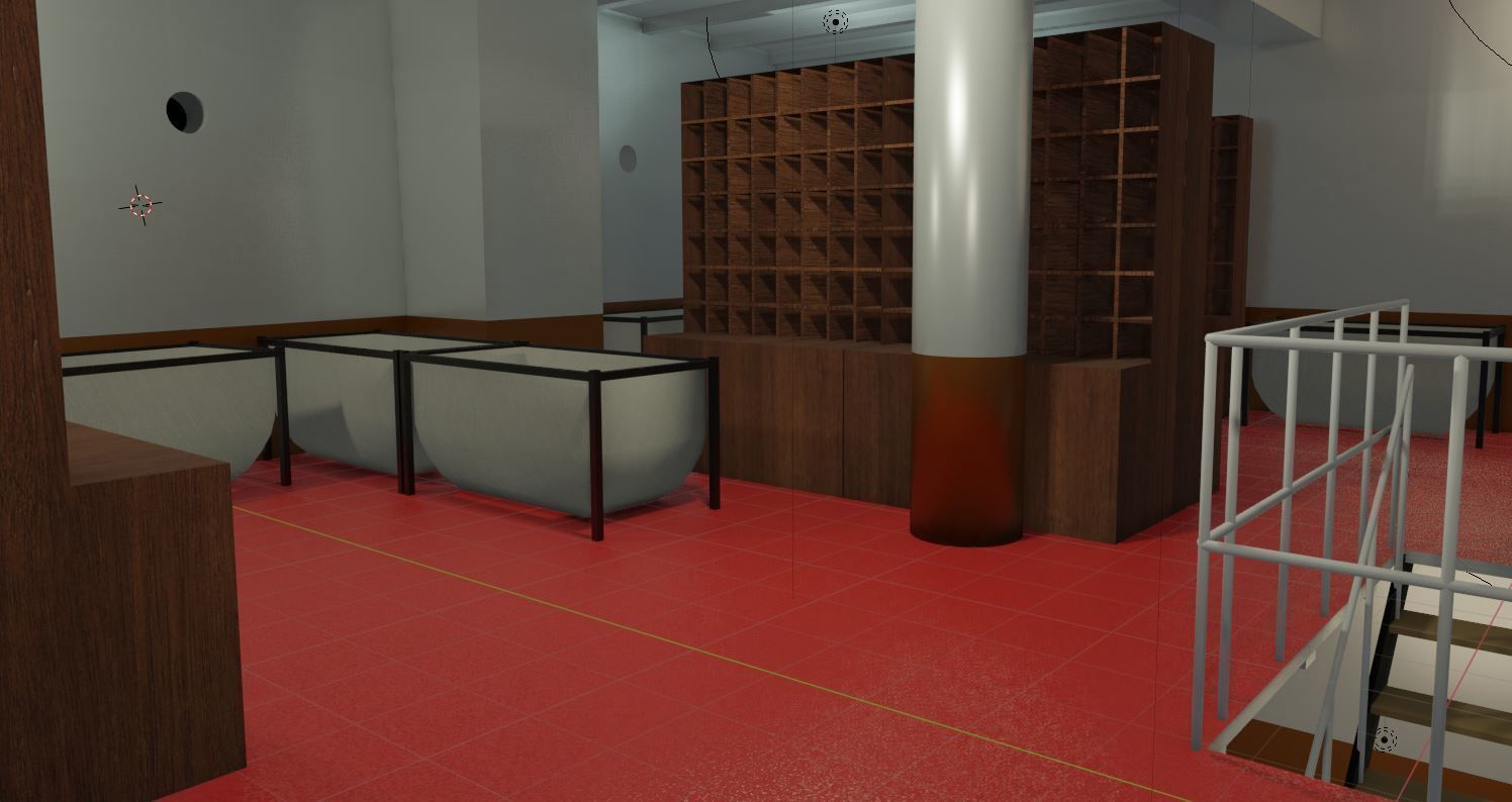 Titanic Mail Room Low-poly 3D model_3