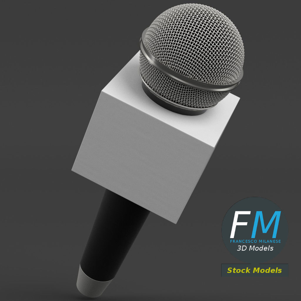 News microphone 3D model_4