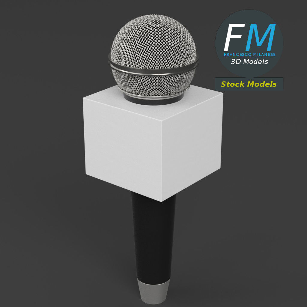 News microphone 3D model_2