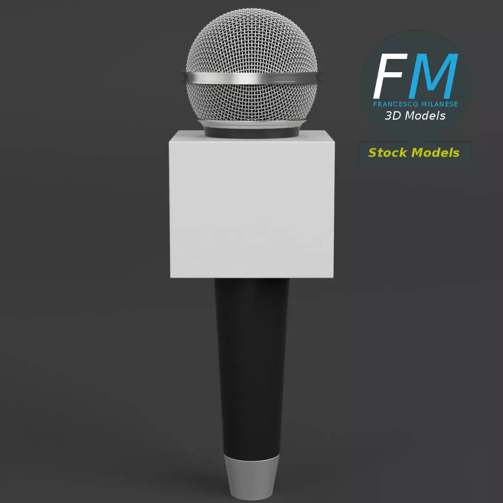 News microphone 3D model_0
