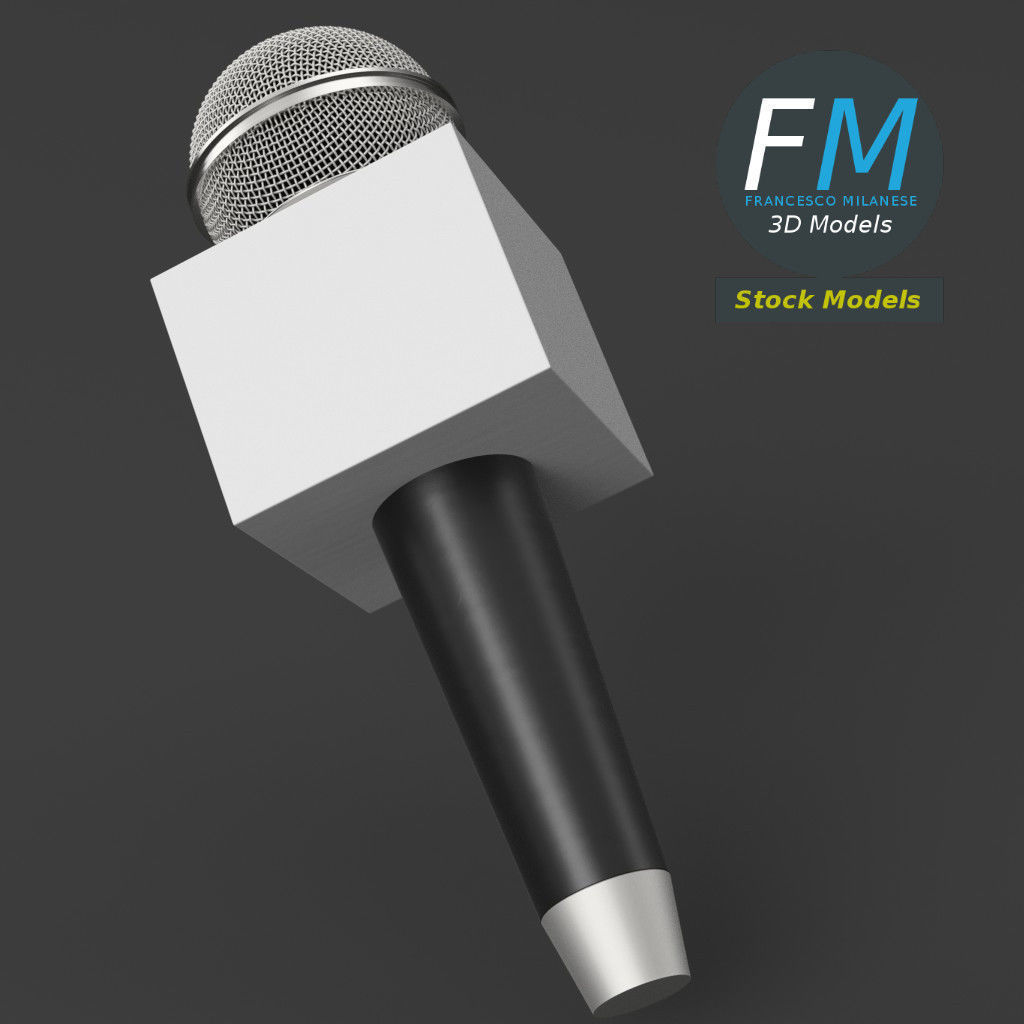 News microphone 3D model_5