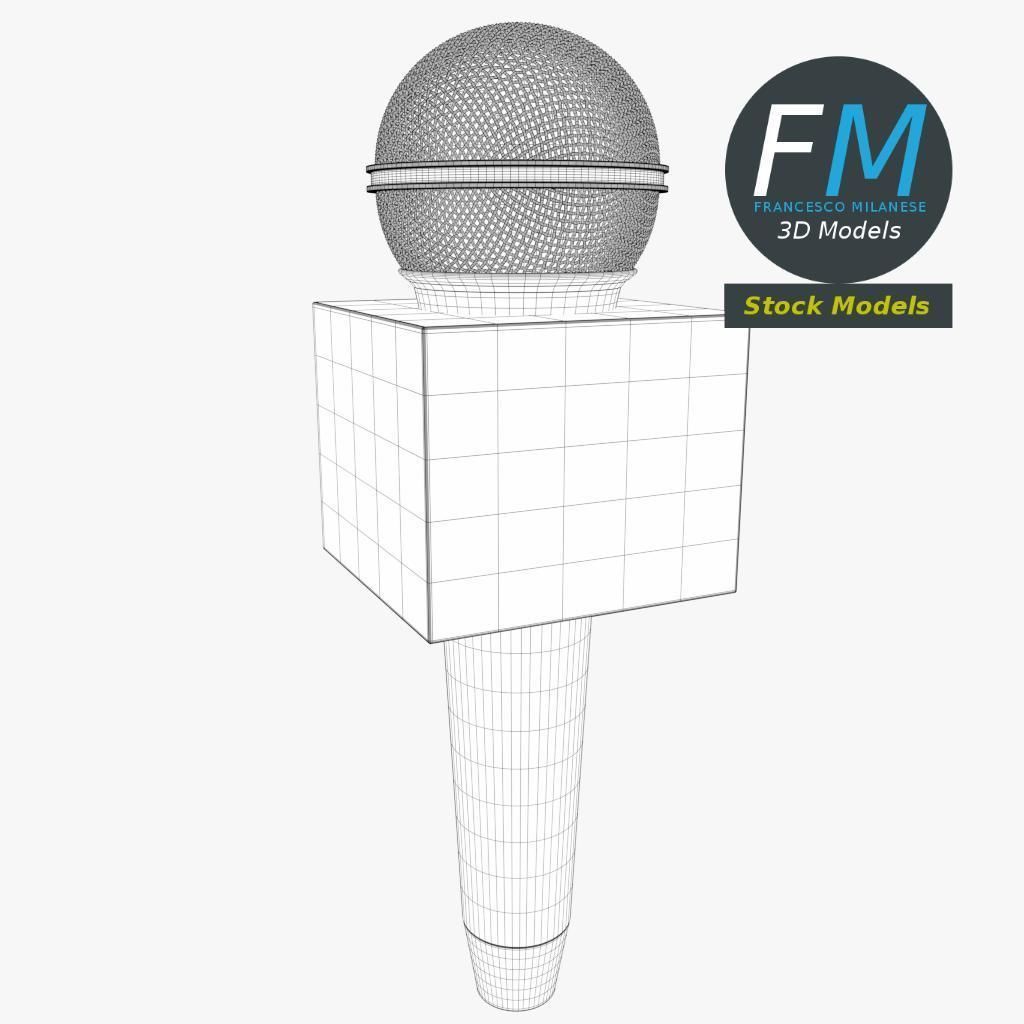 News microphone 3D model_7