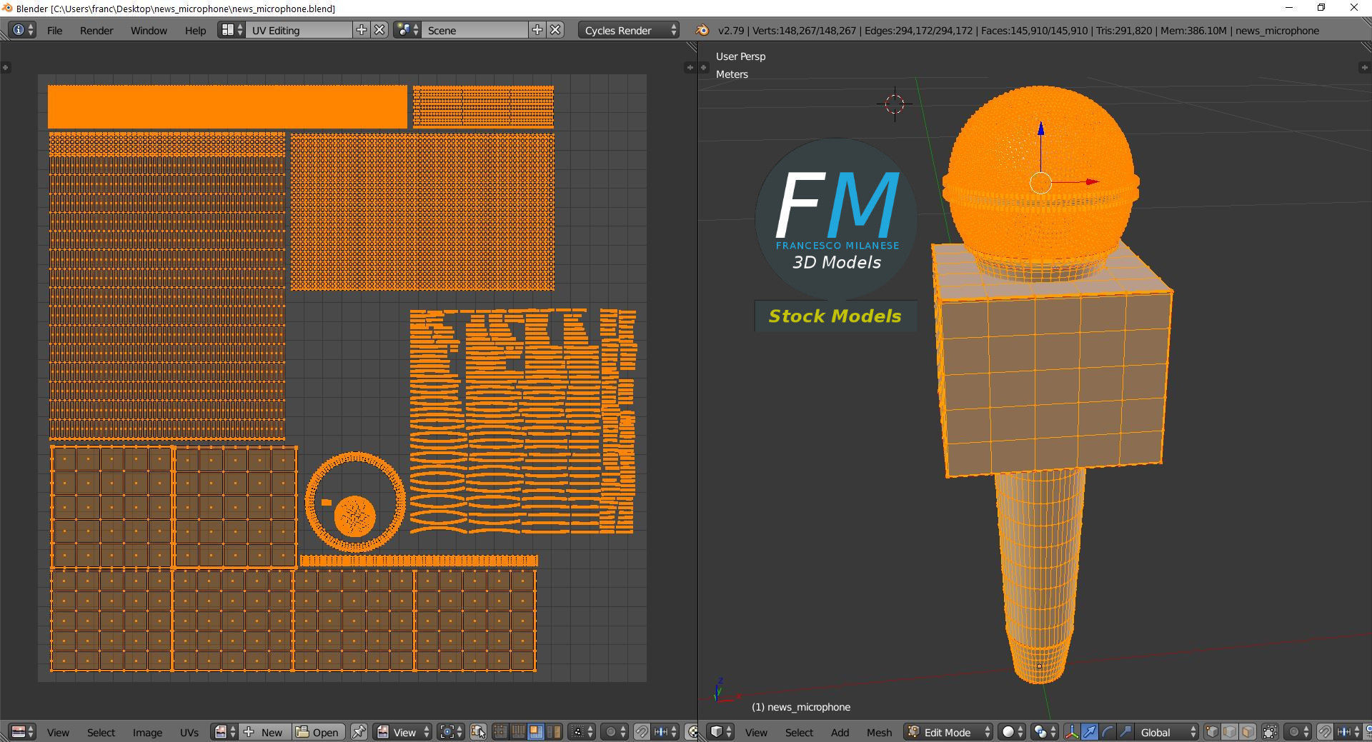 News microphone 3D model_10