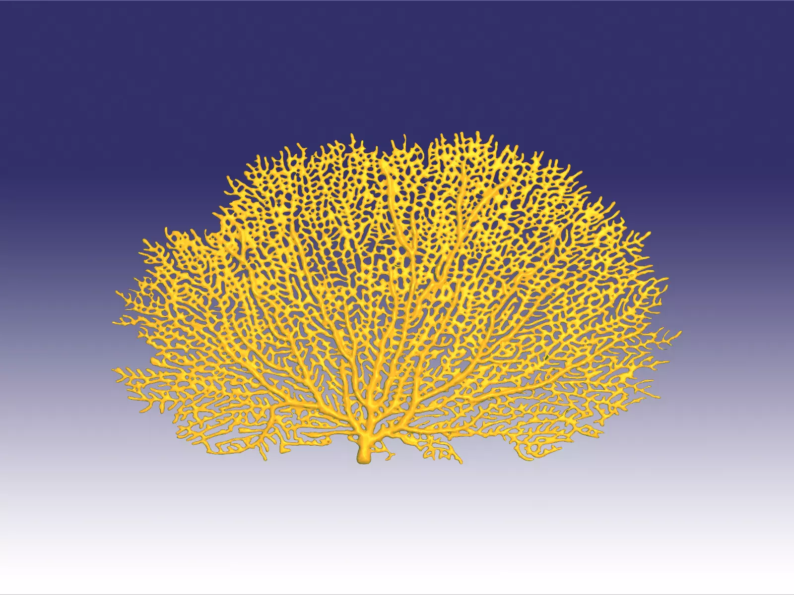 Red gorgonia coral 3D print model_0