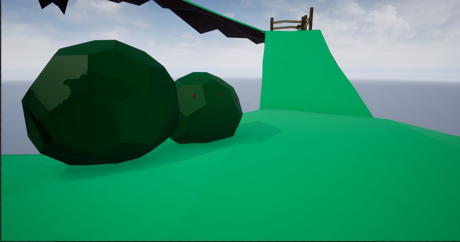 Lowpoly Polygon Platformer-tree-rock-fence-plant Pack 3D Model Collection_16