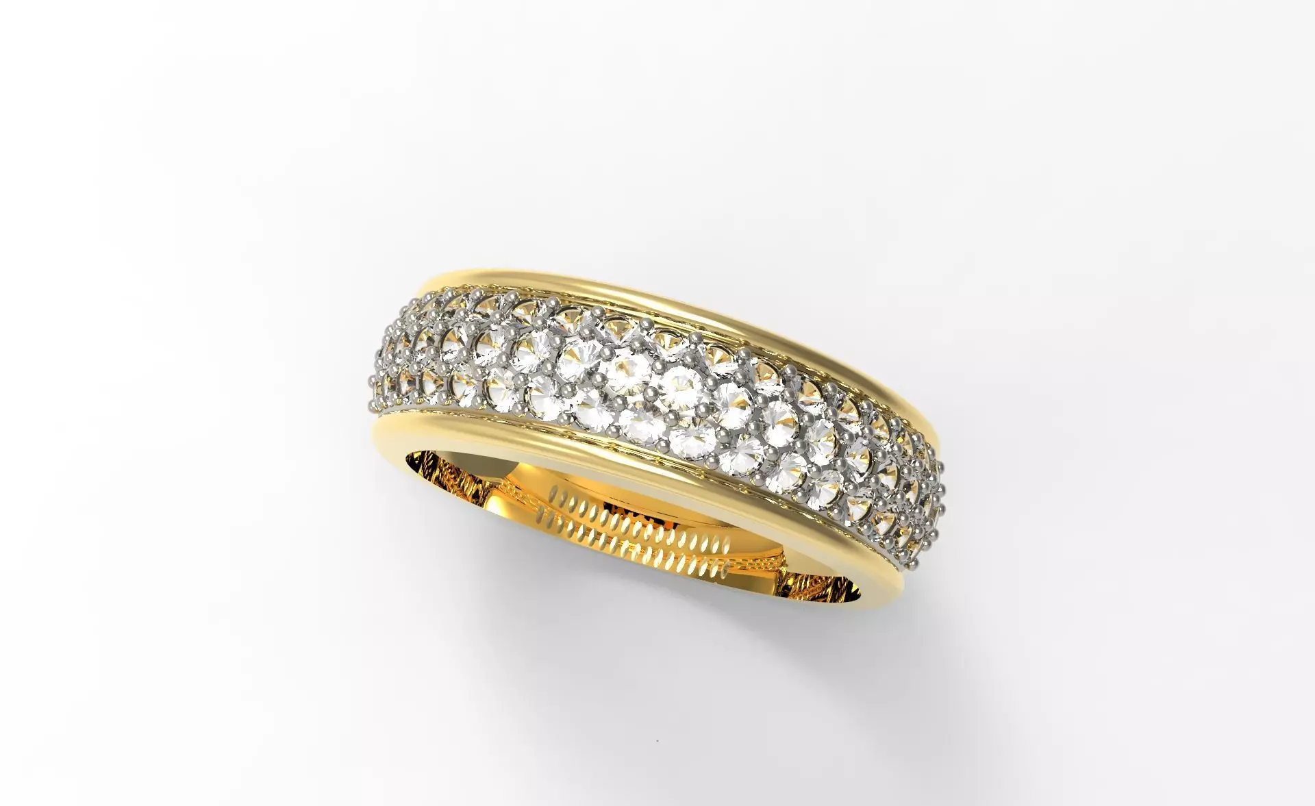 Wedding Ring Diamond Band 3D print model