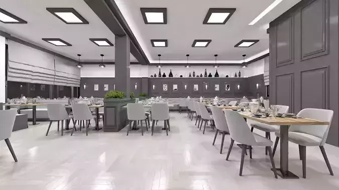  Luxury Restaurant and Bar Scene - Ready to Render