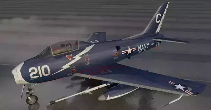North American FJ-3 Fury 3D model