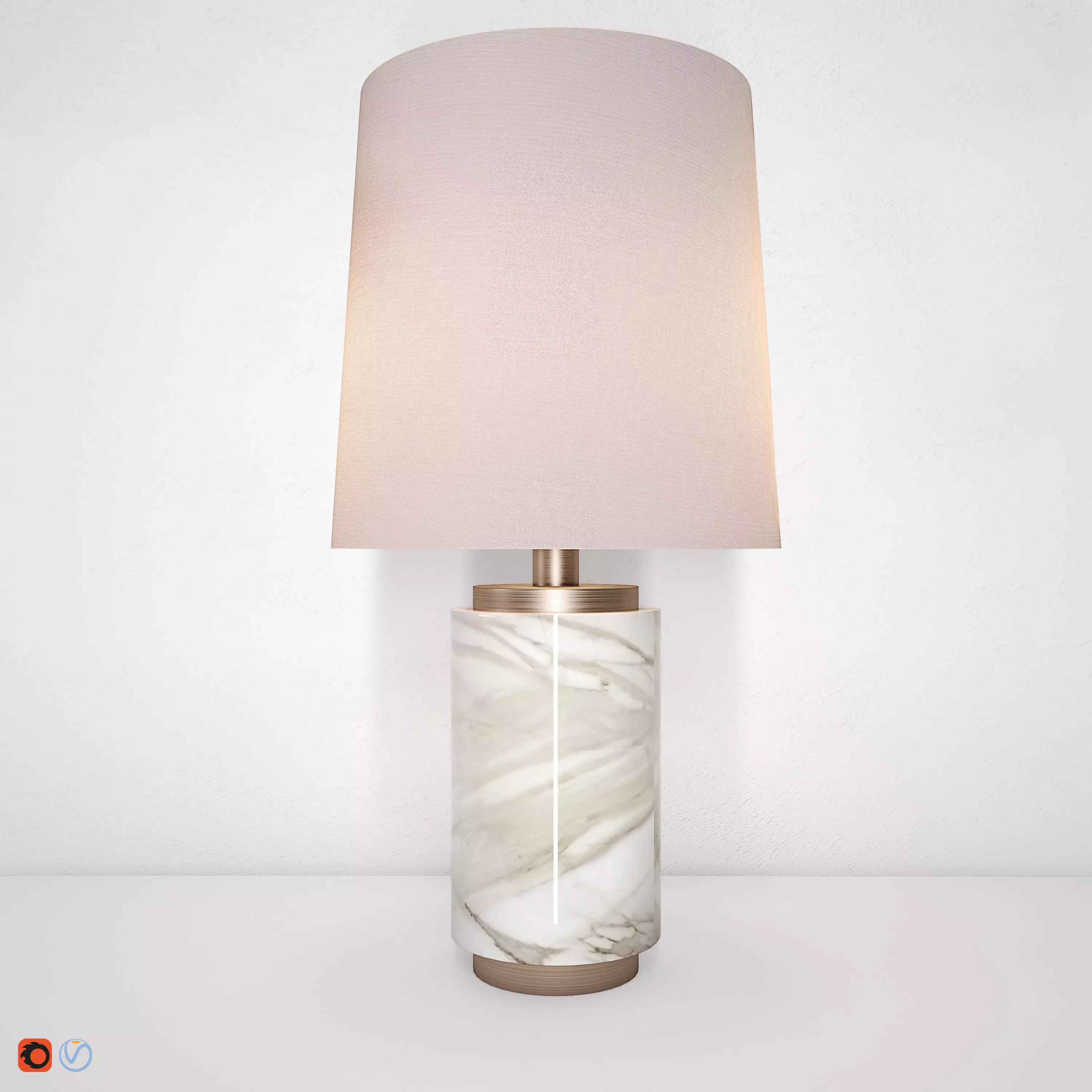 Table lamp LARA W by Warren House 3D model_0
