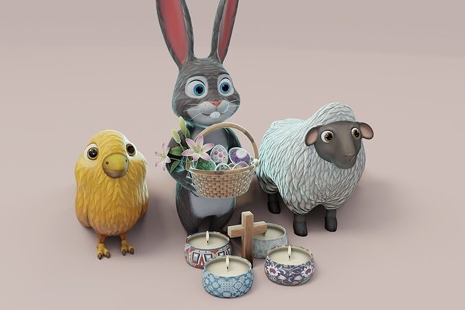 Easter 3D Model Low-poly 3D model