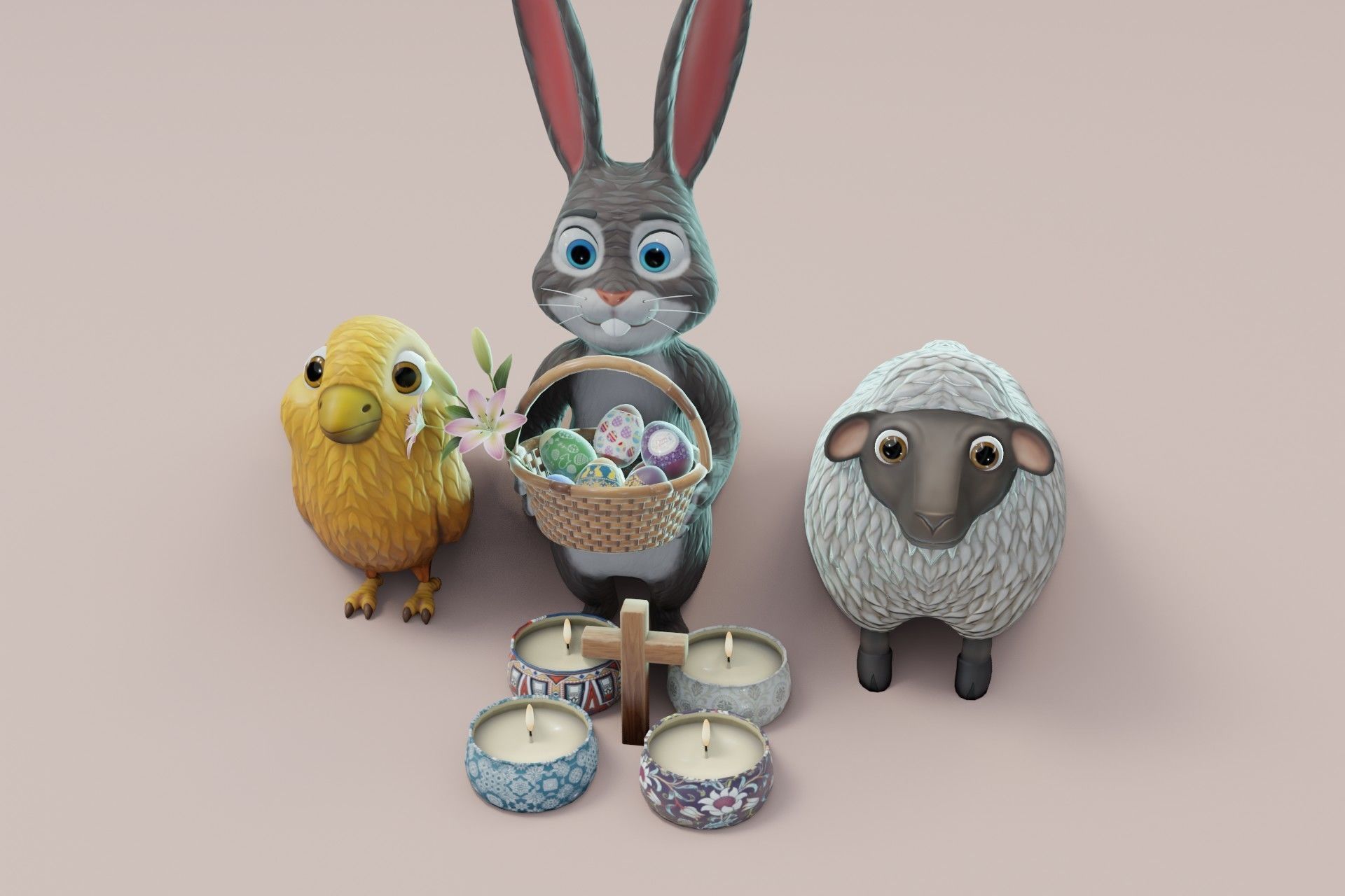 Easter 3D Model Low-poly 3D model_2