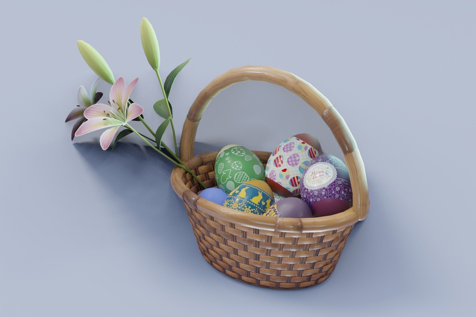 Easter 3D Model Low-poly 3D model_10