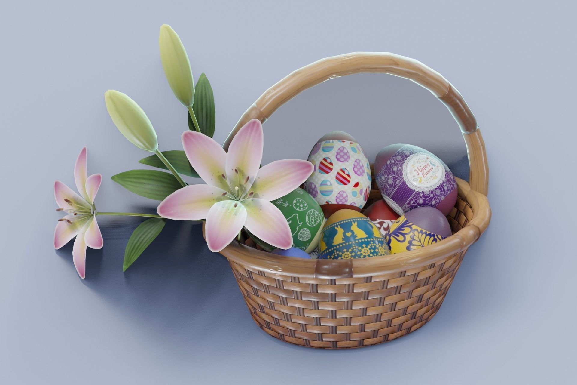 Easter 3D Model Low-poly 3D model_9