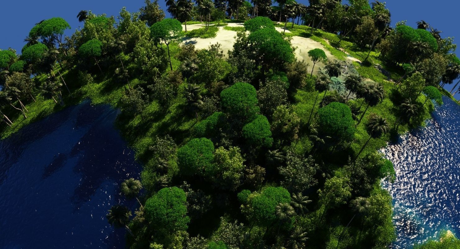 Green Earth Globe 3D model_5